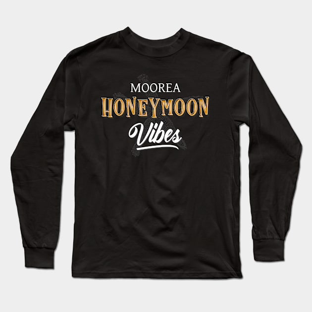 Moorea Honeymoon Vibes Starfish Vacay Long Sleeve T-Shirt by BlueTodyArt